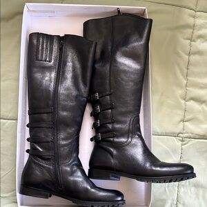 Women's JJill Leather Black Knee-High Boots